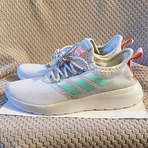 Adidas’s Womens Lite Racer Gray Running Sneakers